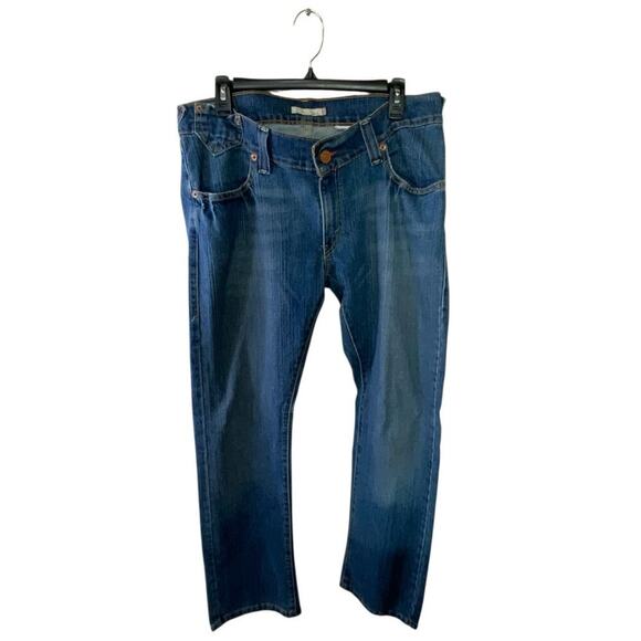 Levis 504 Red Tab Jeans Womens 14 Slouch Straight Leg Mid Wash Streetwear Denim - Picture 1 of 9